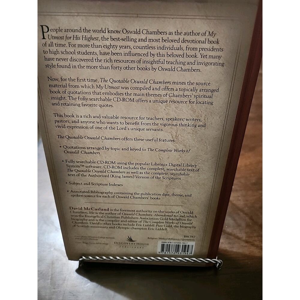 Quotable Oswald Chambers by David McCasland and Oswald Chambers (2008,... - Picture 2 of 3